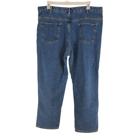 Work King Fleece Lined Jeans Men's Size 44x32 Medium Wash Straight - Picture 3 of 8